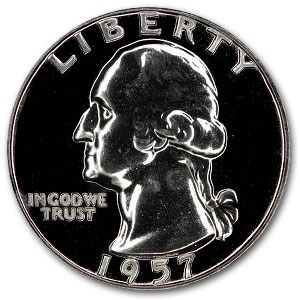1957 Washington Quarter Gem Proof 1957 Washington Quarter Gem Proof